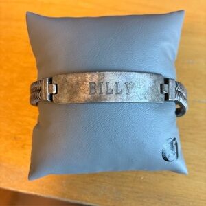 Sterling silver vintage “Billy” nameplate bracelet
